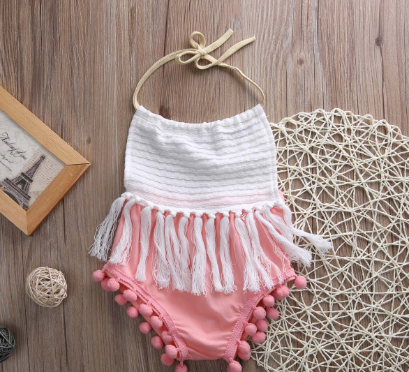 Newborn Toddler Baby Girls Sleeveless Tassels Strap