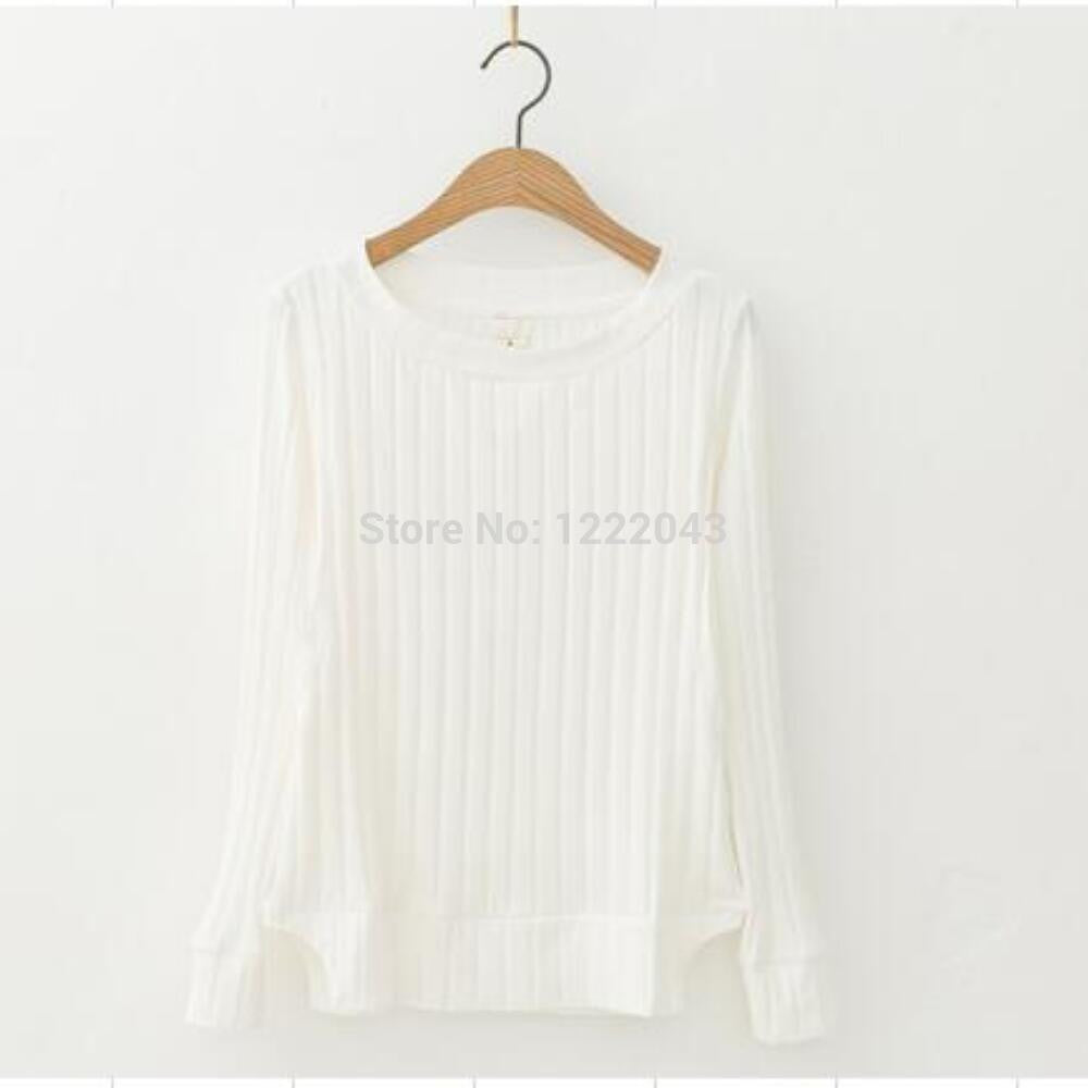 Cotton Tee Breast Feeding Clothes Side Slit T Shirt