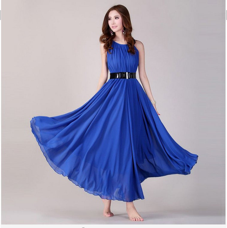 Maternity Long Chiffon Bohemian Dress