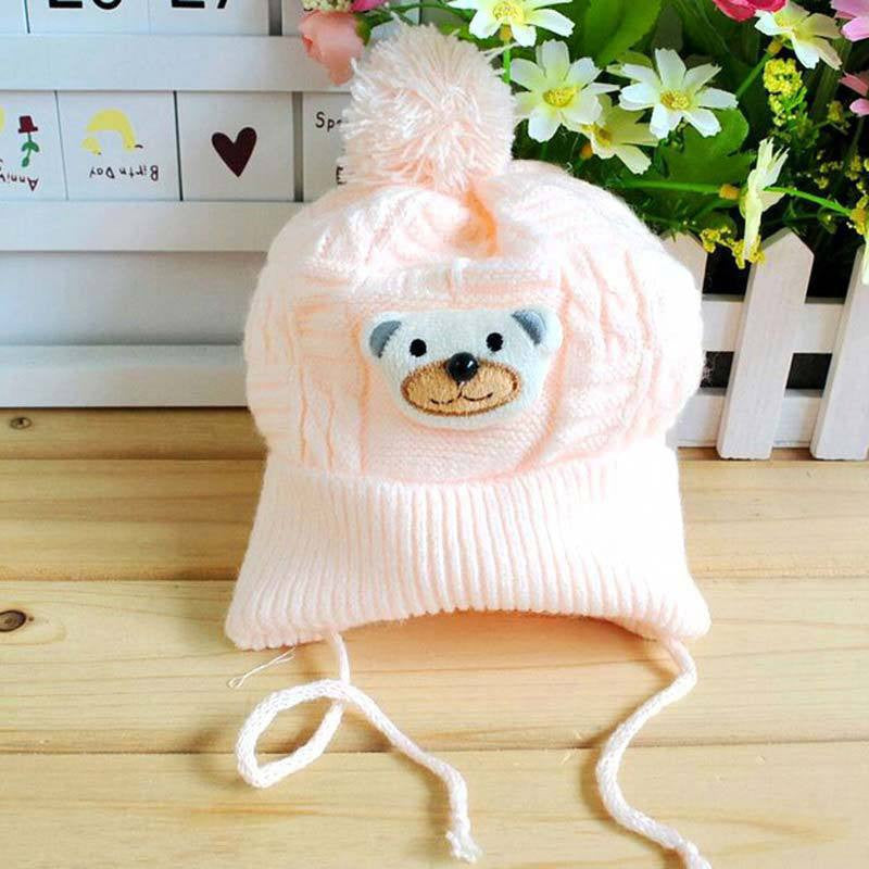 Baby Toddler Cute Soft Crochet Bear Hat