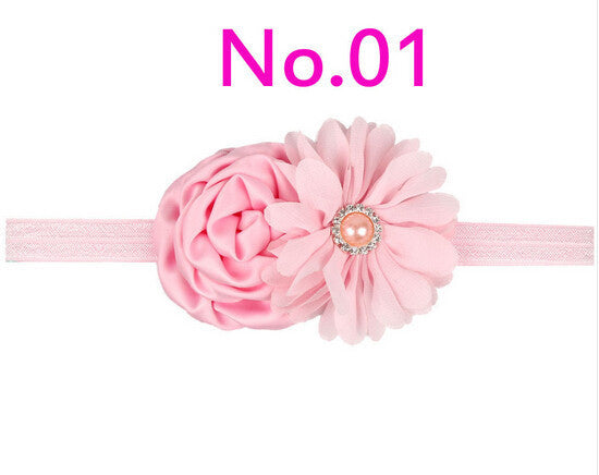 Baby Pearl Rose Flower Hair Band