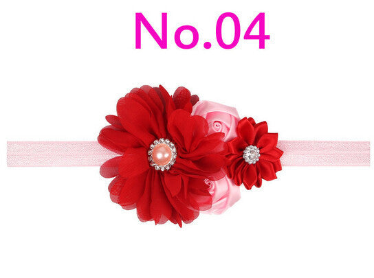 Baby Pearl Rose Flower Hair Band