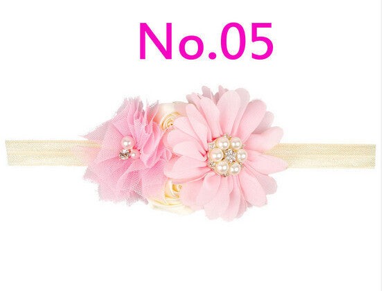 Baby Pearl Rose Flower Hair Band