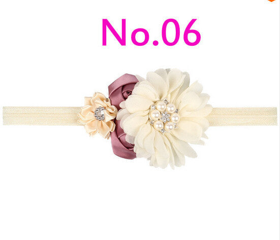 Baby Pearl Rose Flower Hair Band