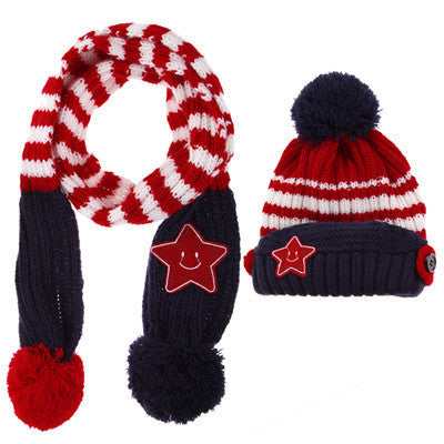 Children Skullies & Beanies Scarf Hat Set