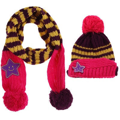 Children Skullies & Beanies Scarf Hat Set