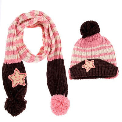 Children Skullies & Beanies Scarf Hat Set