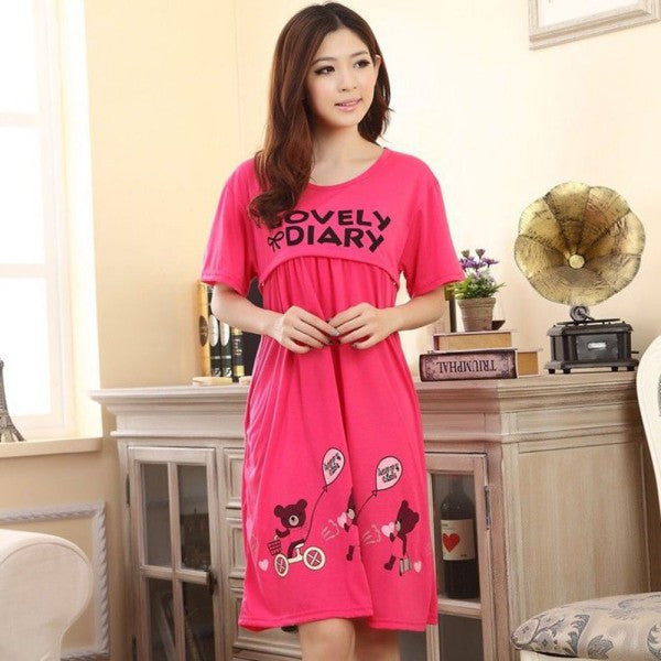 Cute Bear Lactation Clothes Maternity Dresses