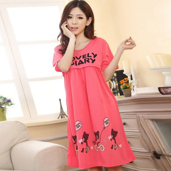 Cute Bear Lactation Clothes Maternity Dresses