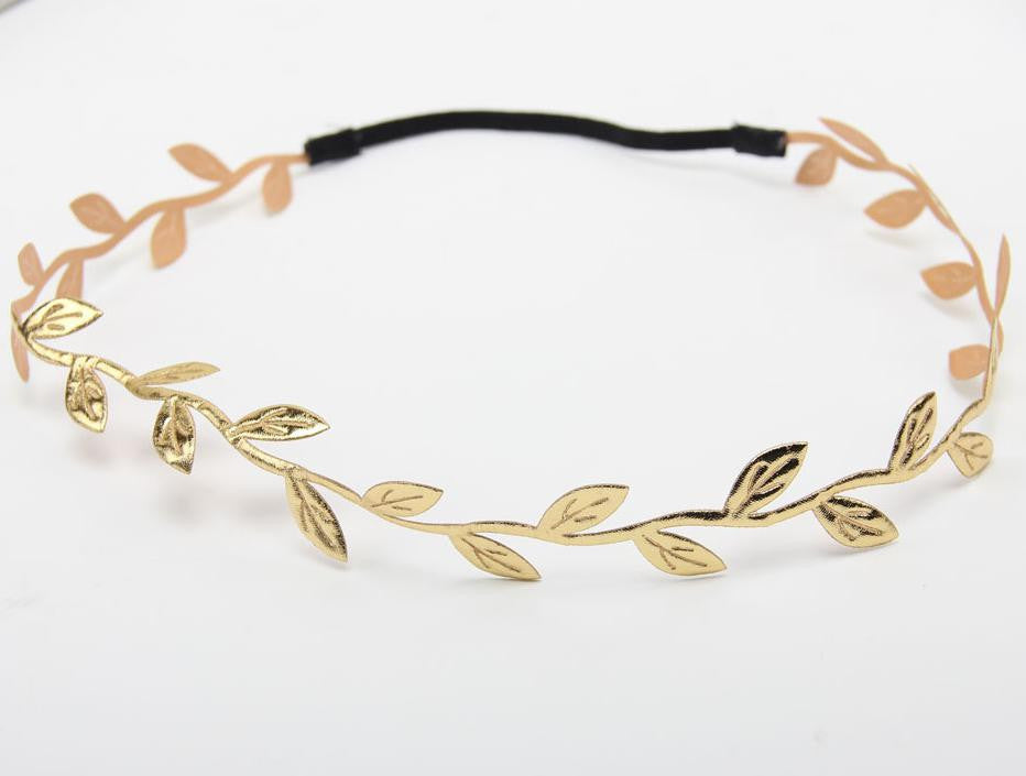 Mommy And Baby Silver Gold Leaf Headband