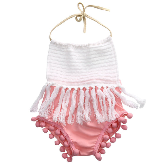 Newborn Toddler Baby Girls Sleeveless Tassels Strap