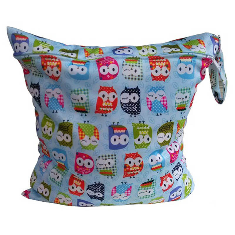 Waterproof Reusable Zipper Baby Cloth Diaper Bag