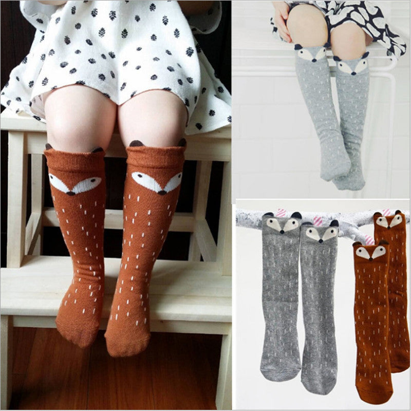 Toddler Knee High Sock Anti-Slip Cotton