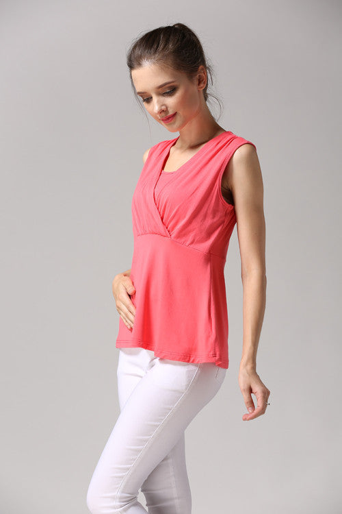 Summer Maternity Breastfeeding Tops Clothes