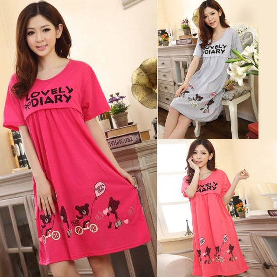 Cute Bear Lactation Clothes Maternity Dresses