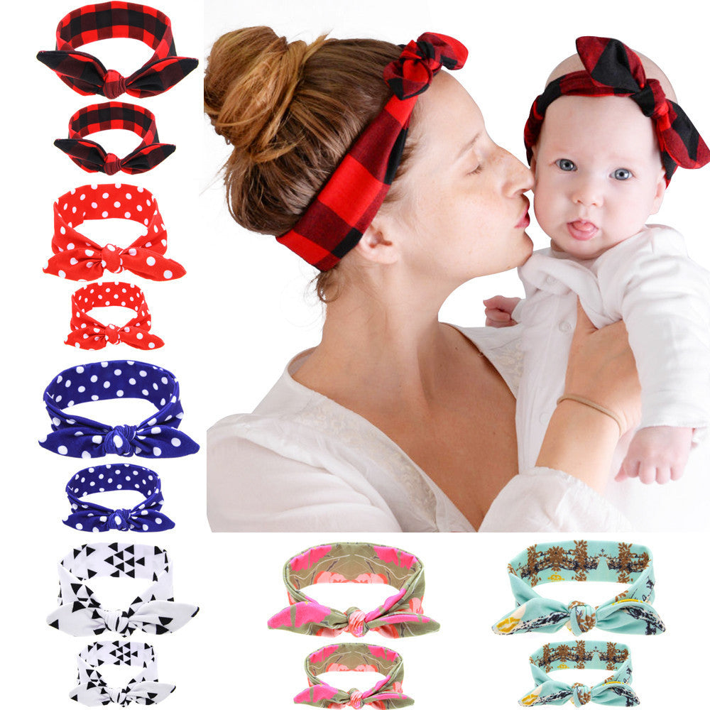 Rabbit Ears Hair Ornaments Tie Bow Baby Headband