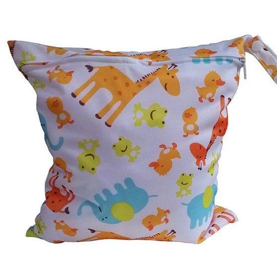 Waterproof Reusable Zipper Baby Cloth Diaper Bag