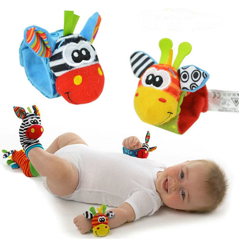 Infant Baby Kids Sock And Wrist Rattles Toys