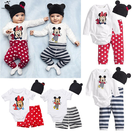 Baby Rompers Winter Mickey Minnie Cartoon